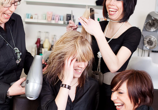 At the hair salon