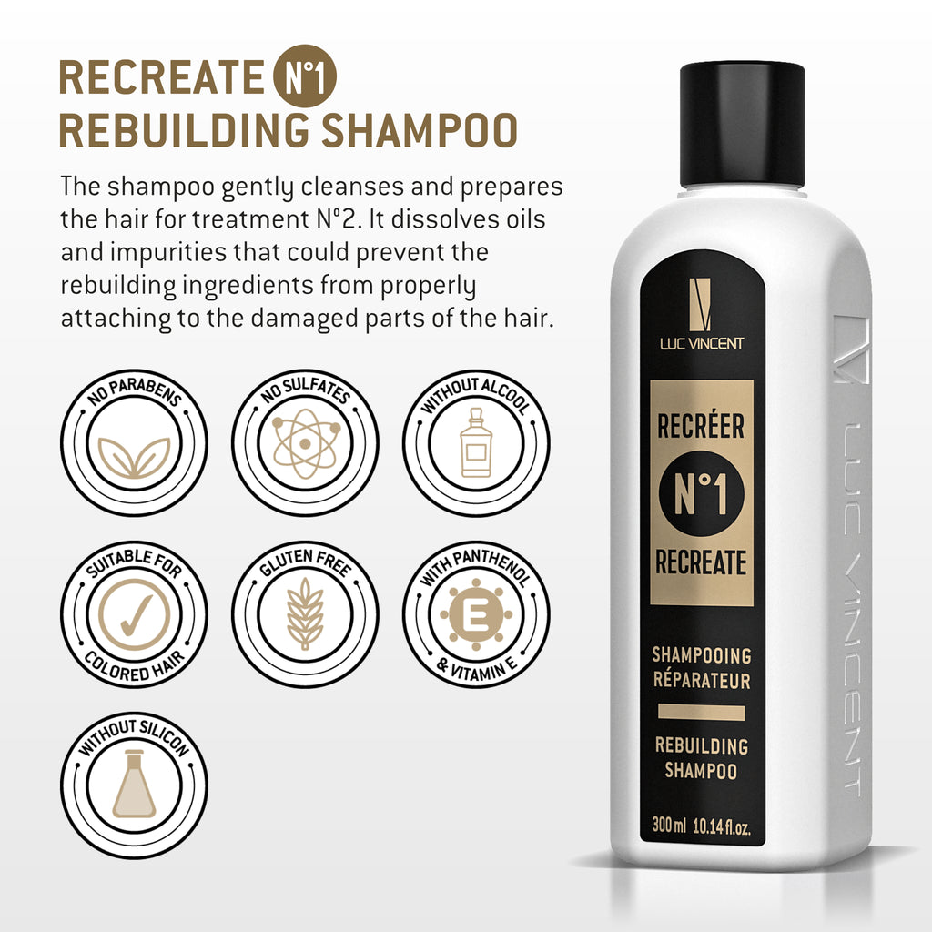 RECREATE SYSTEM: Revolutionary restorative hair treatment.