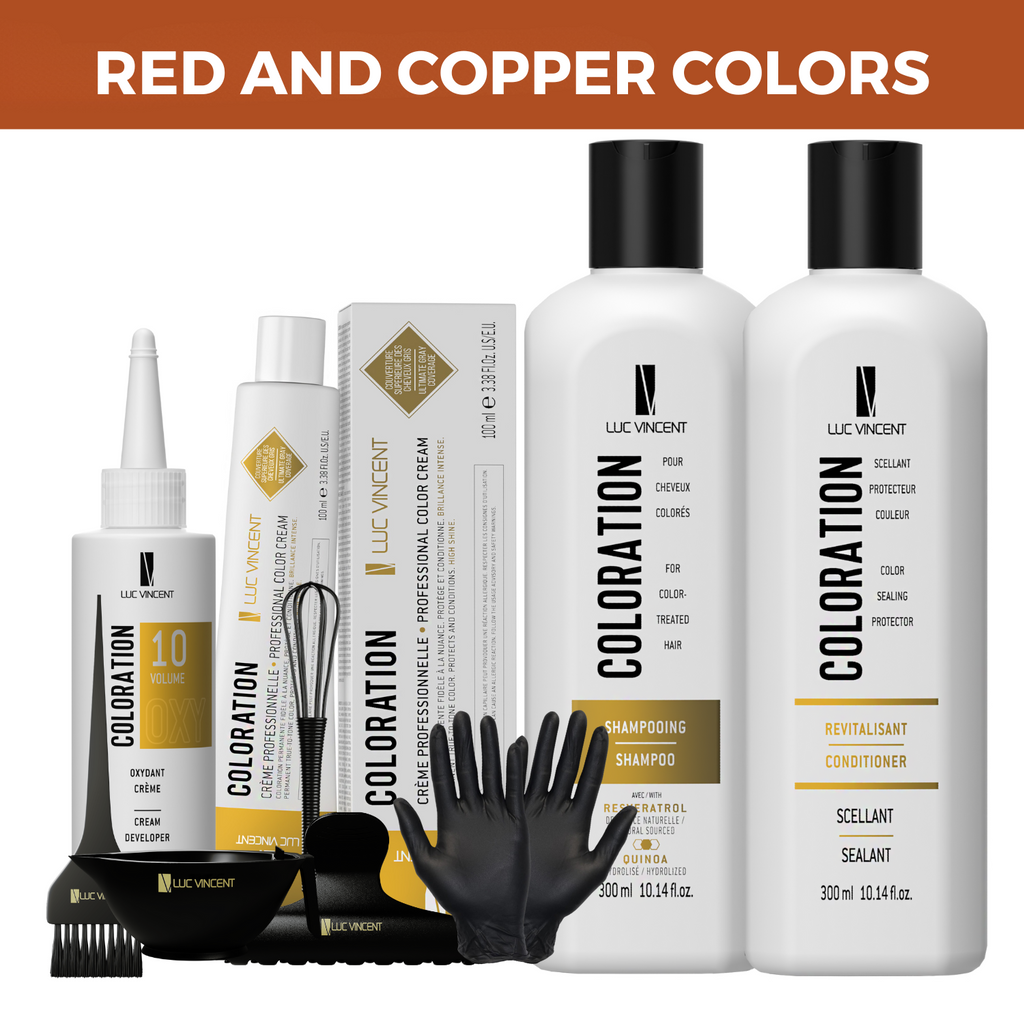Coloring set: Optimal result - Red and copper colors